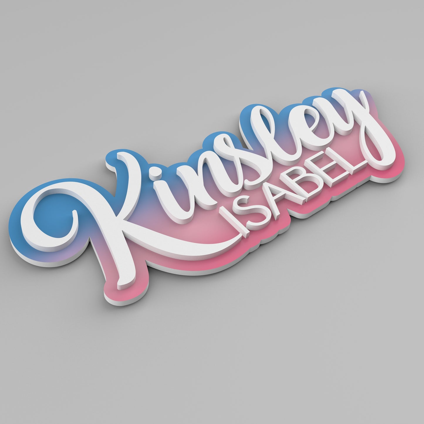 Layered Name Sign - Name Signs for Nursery Above Crib. Personalized Newborn Sign for Baby Girl