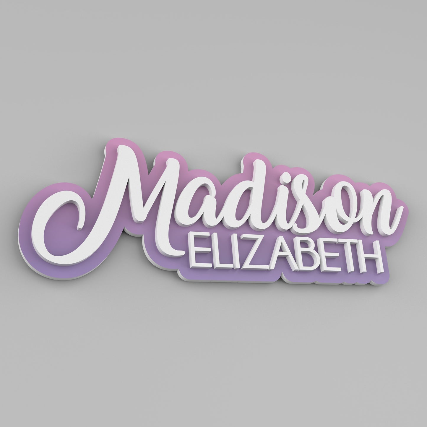 Nursery Name Sign - Custom Baby Name Sign - Nursery Wall Art - Personalized Gift For Baby - Layered 3D Name Sign