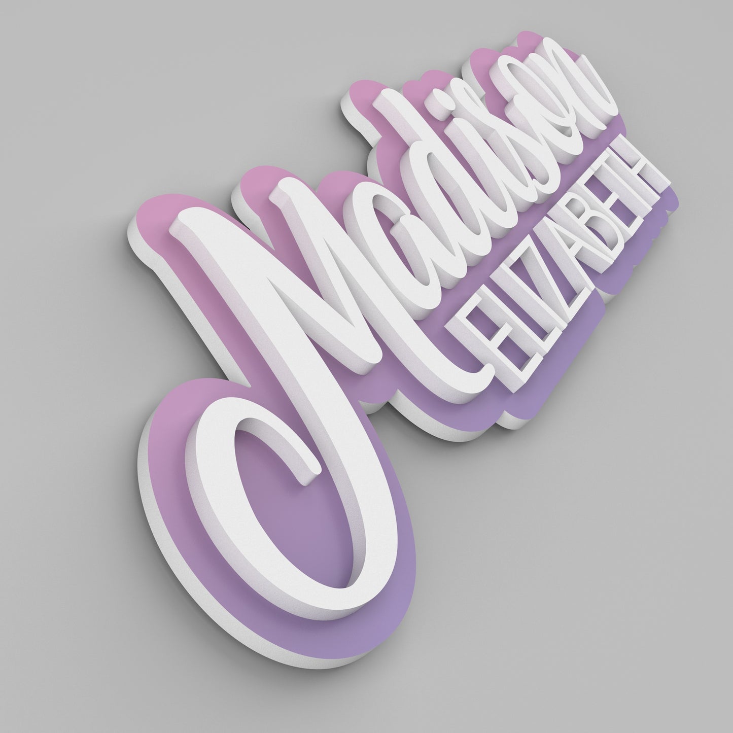 Nursery Name Sign - Custom Baby Name Sign - Nursery Wall Art - Personalized Gift For Baby - Layered 3D Name Sign