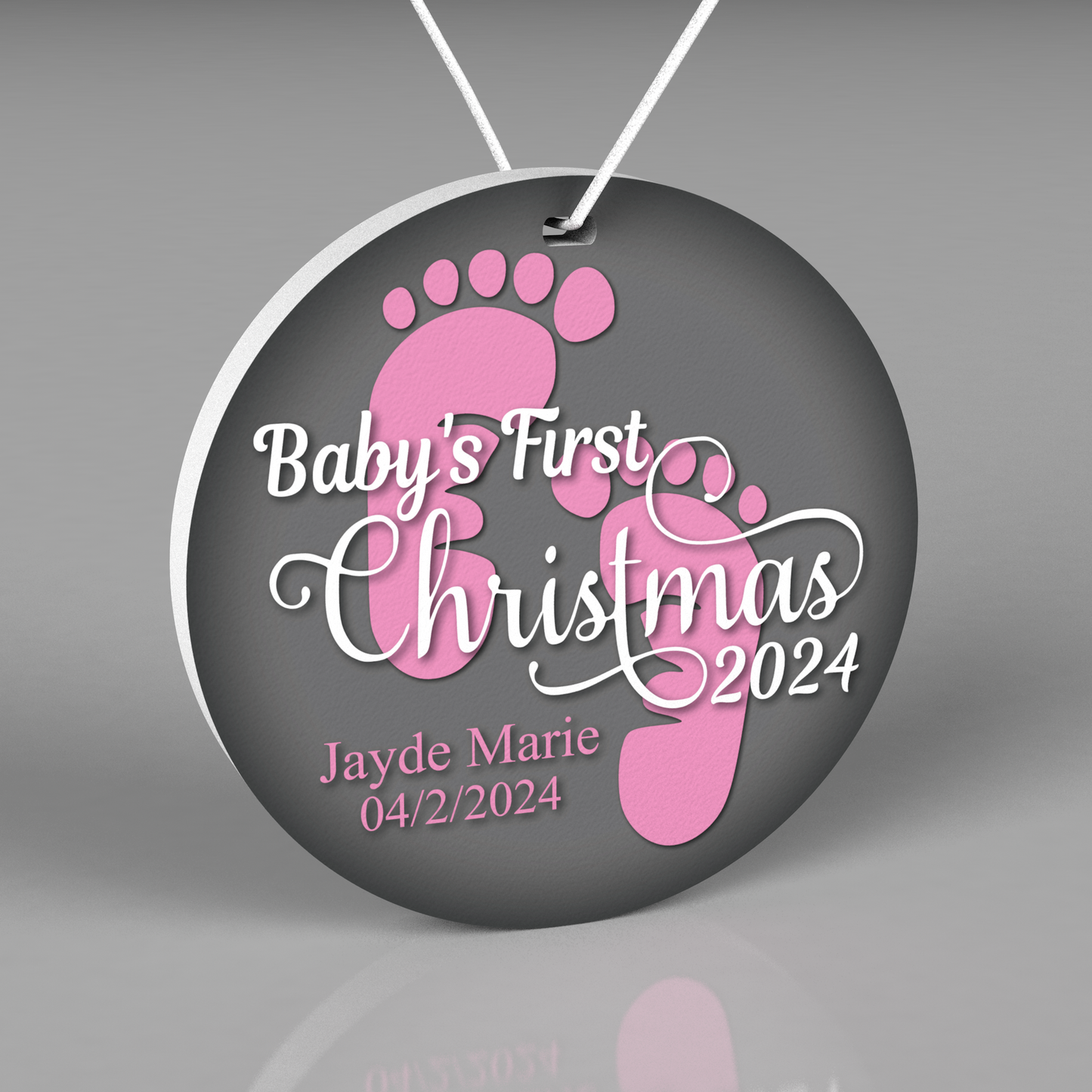 Baby First Christmas Ornament, 2024 Christmas Tree Ornament, Personalized Christmas Tree Ornaments, First Christmas, Christmas Decoration