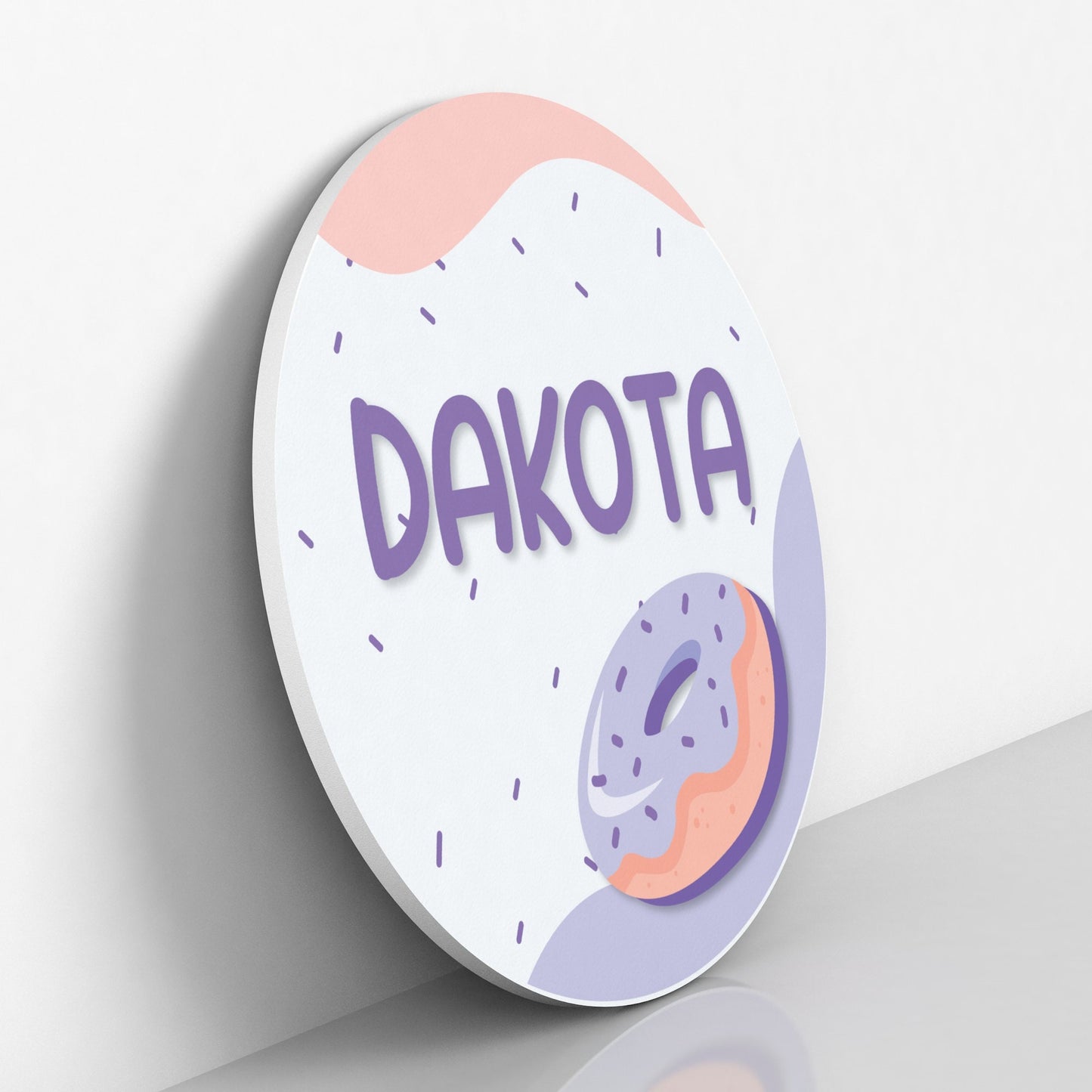 Kids Name Sign, Personalized Wall Decor, Nursery Wall Art. Donut Name Sign
