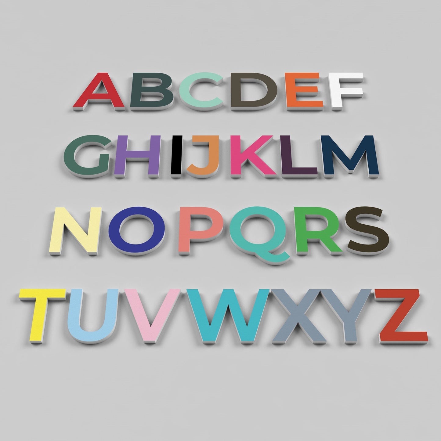 cutout letters for wall in multiple color options