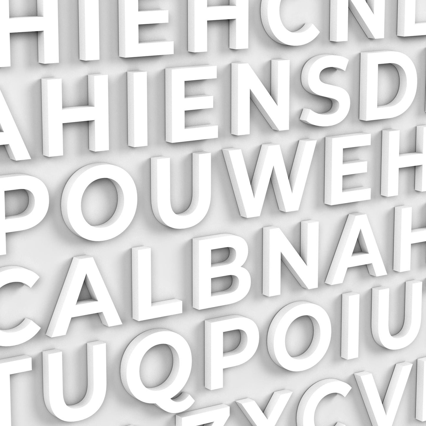 3d wall letters in white PVC