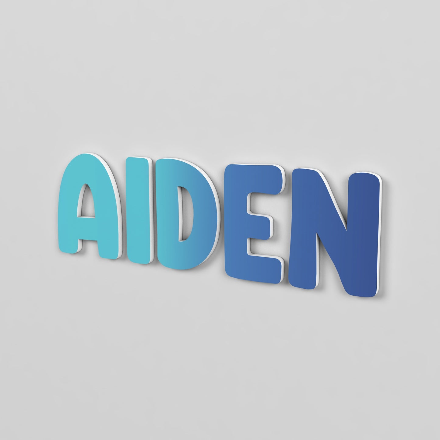 Name Sign with Individual Letters and Gradient Pattern