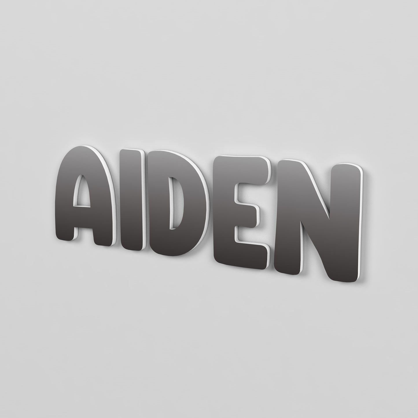 Name Sign with Individual Letters and Gradient Pattern