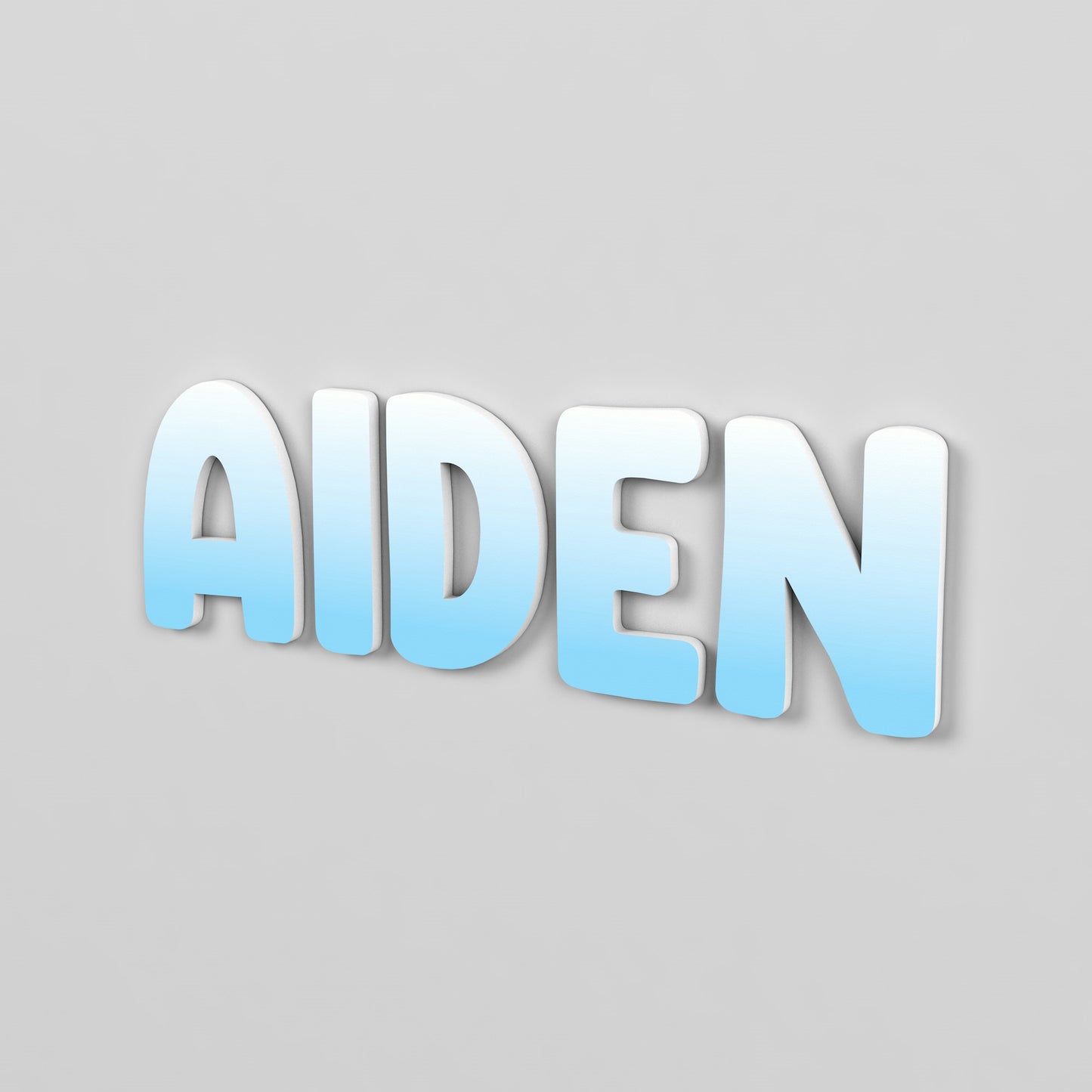 Name Sign with Individual Letters and Gradient Pattern