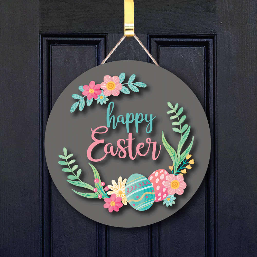 Happy Easter Door Hanger Sign