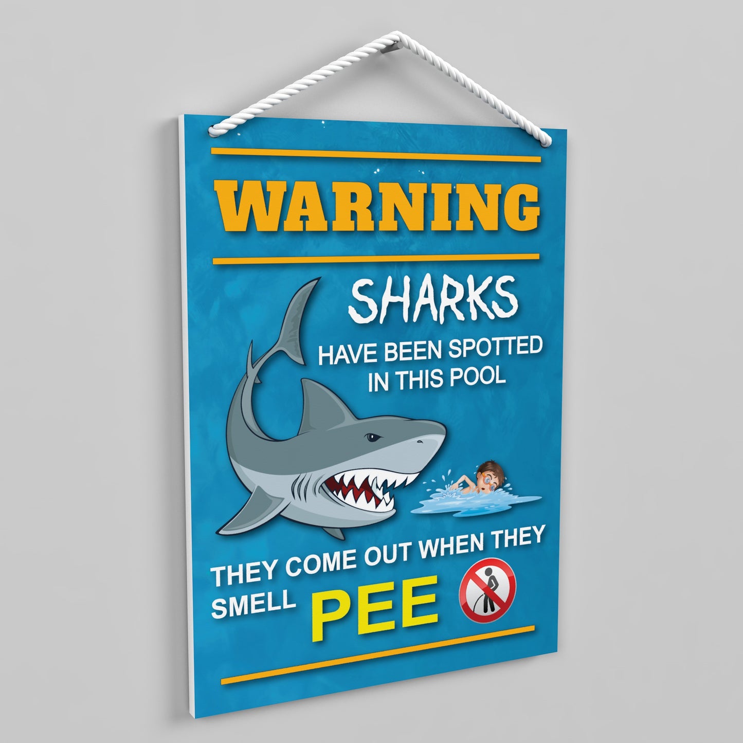 Funny Pool Sign - No Peeing in the Pool