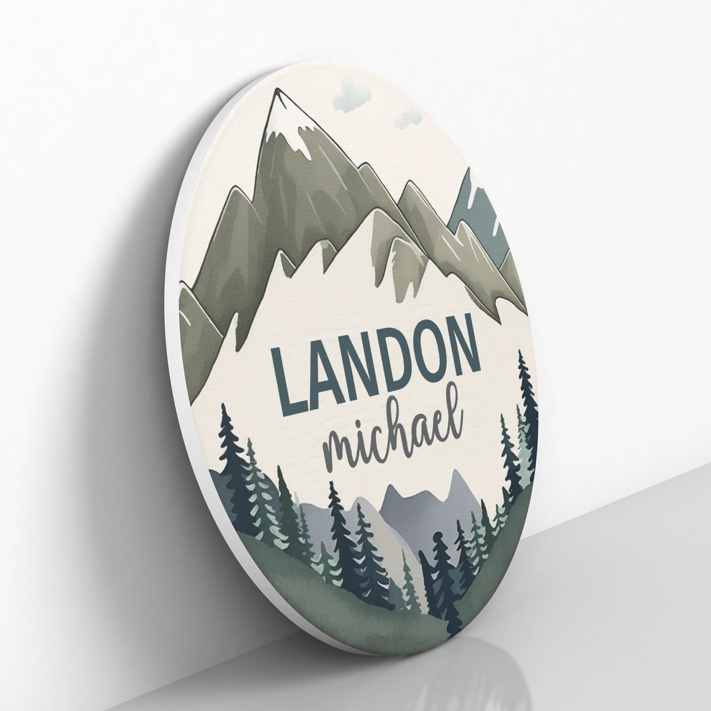 Woodland Nursery Name Sign - Mountain Nursery Decor - Personalized Name Sign for Kids and Babys