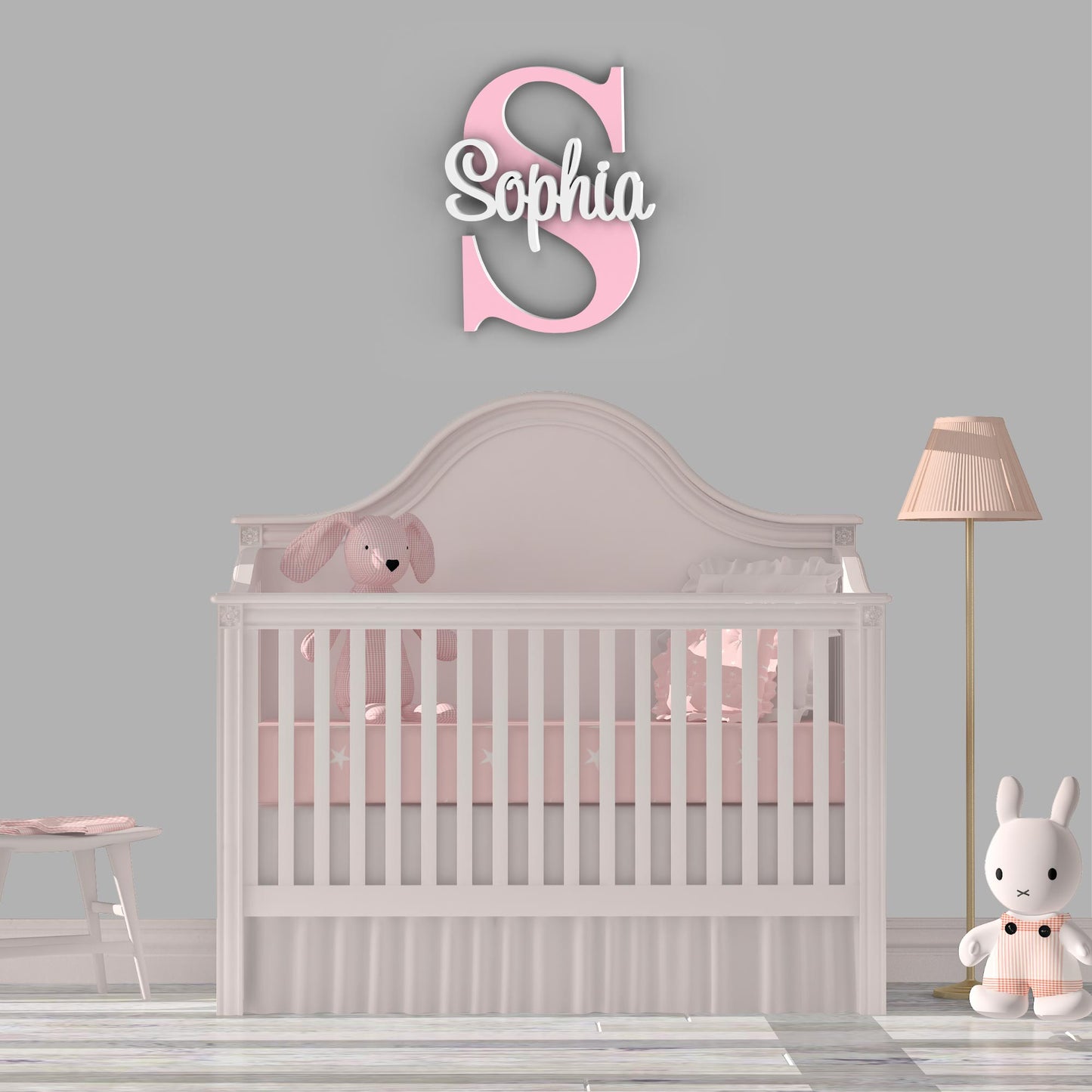 Name sign for Nursery with Capital Letter - Kids Name Signs