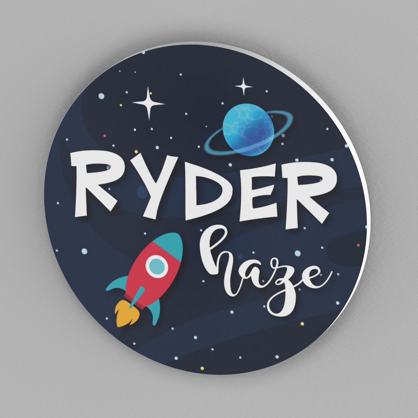 Personalized Name Signs for Kids Room Space Theme - Outer Space Name Sign for Nursery