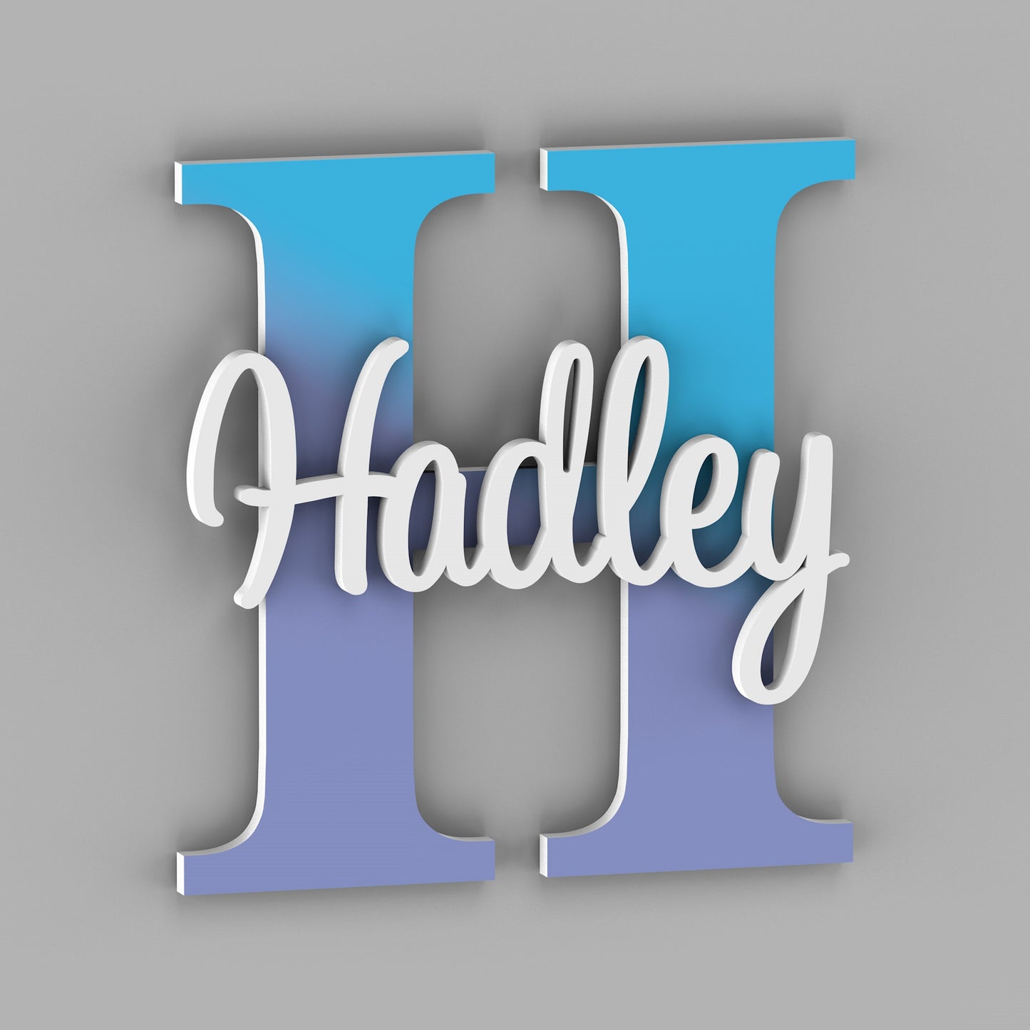 Ombre Fade Name sign with Capital Letter