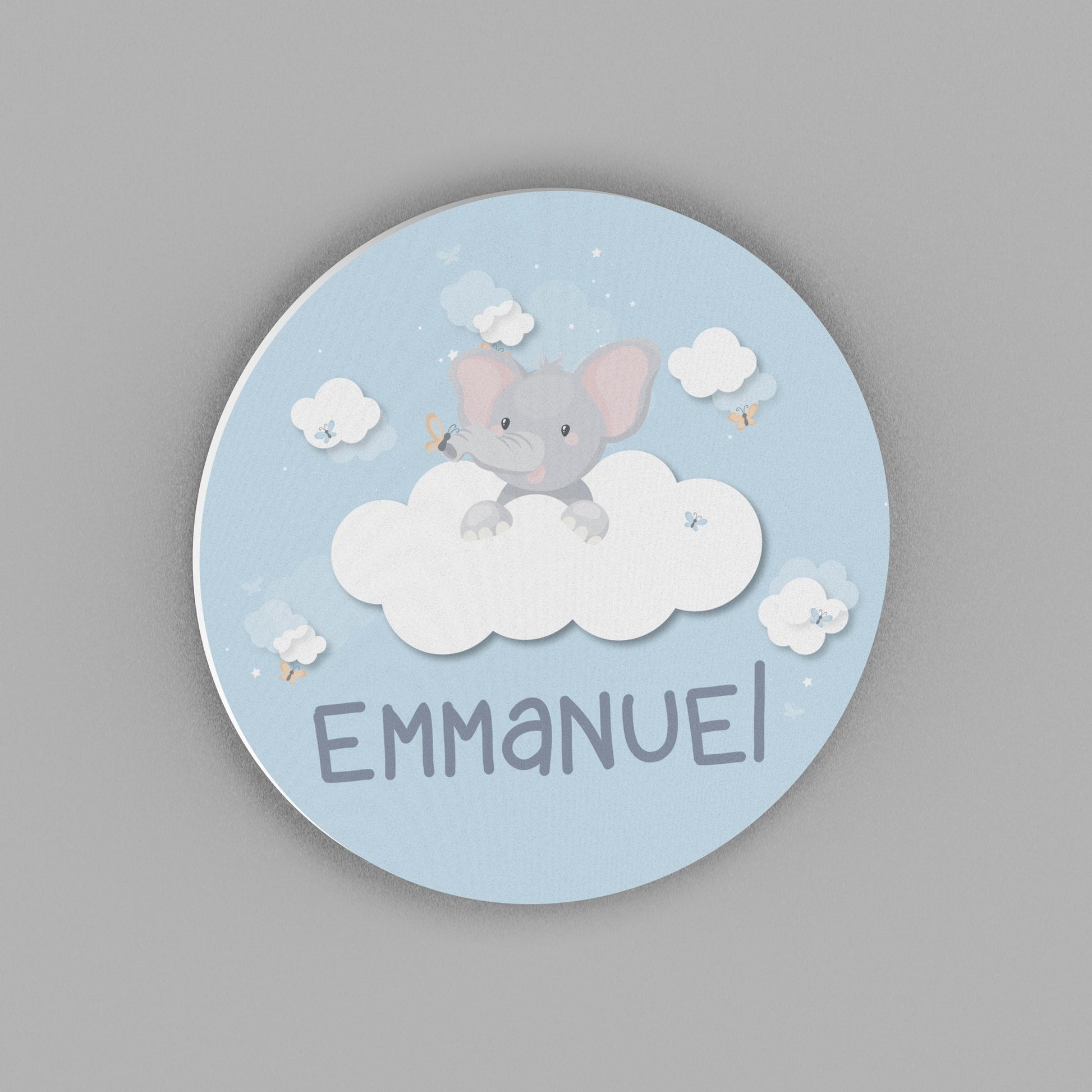 Nursery Name Sign, Baby Elephant Nursery Wall Decor, Nursery Wall Art, Elephant Theme