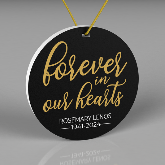 Loss of Loved One Ornament, Memorial Ornament, Forever in our Hearts,  In Memory Of Gift