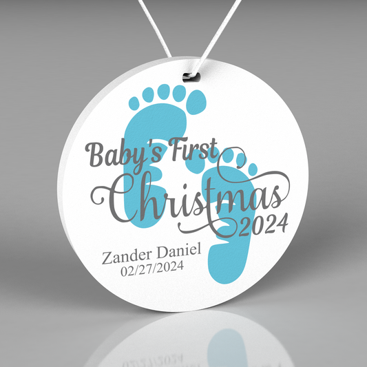 Baby First Christmas Ornament,  2024 Christmas Tree Ornament, Personalized Christmas Tree Ornaments, First Christmas, Christmas Decoration