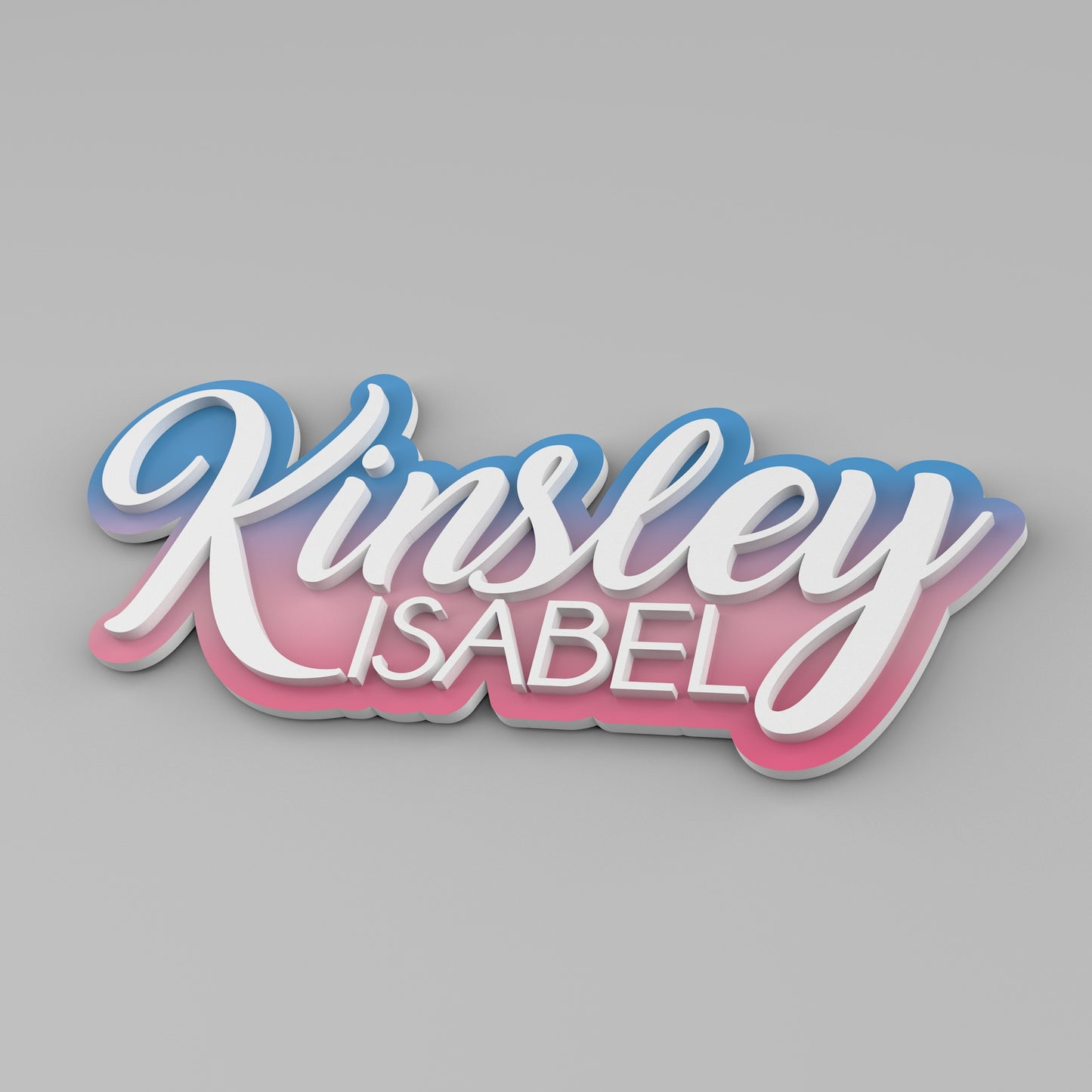 Layered Name Sign - Name Signs for Nursery Above Crib. Personalized Newborn Sign for Baby Girl