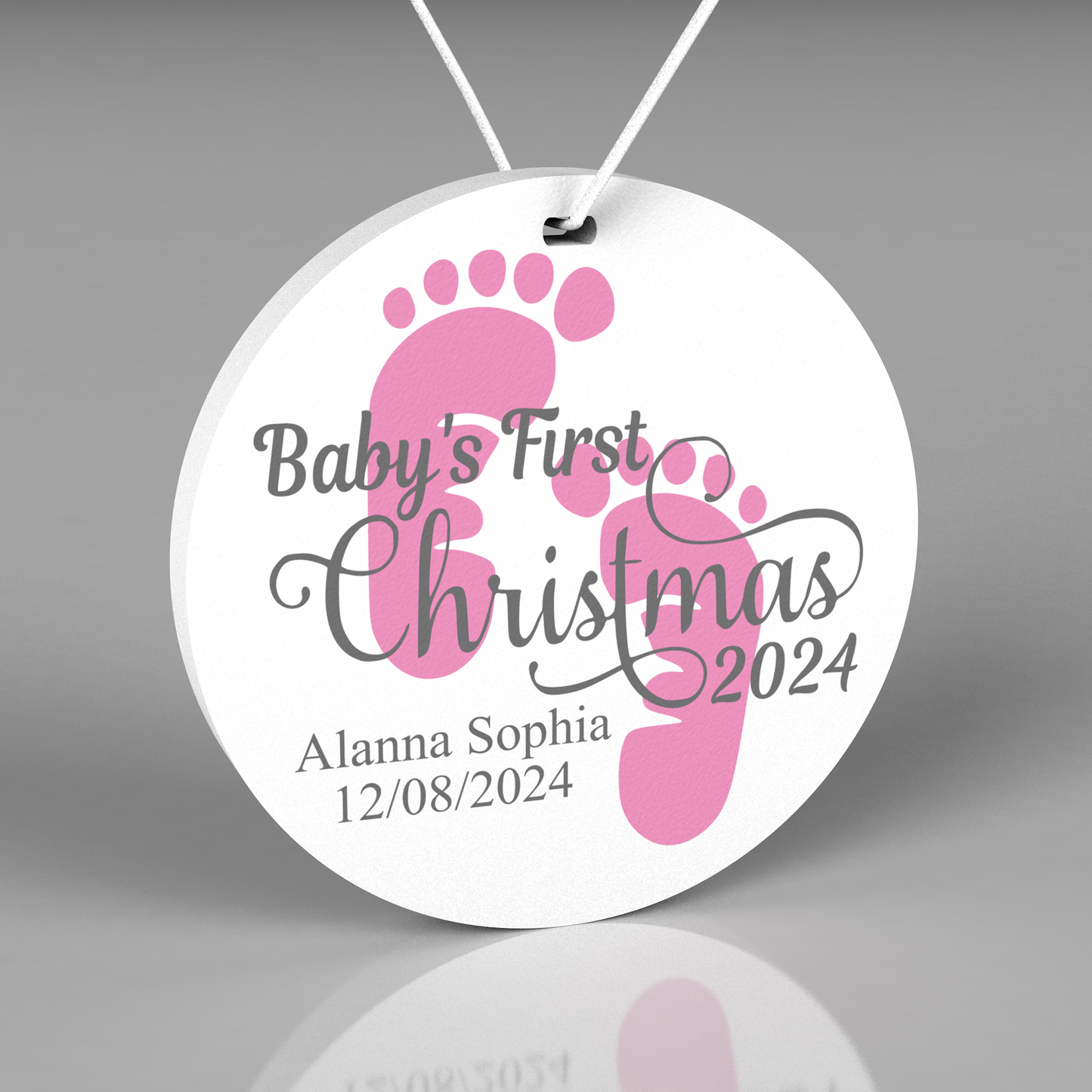 Baby First Christmas Ornament,  2024 Christmas Tree Ornament, Personalized Christmas Tree Ornaments, First Christmas, Christmas Decoration