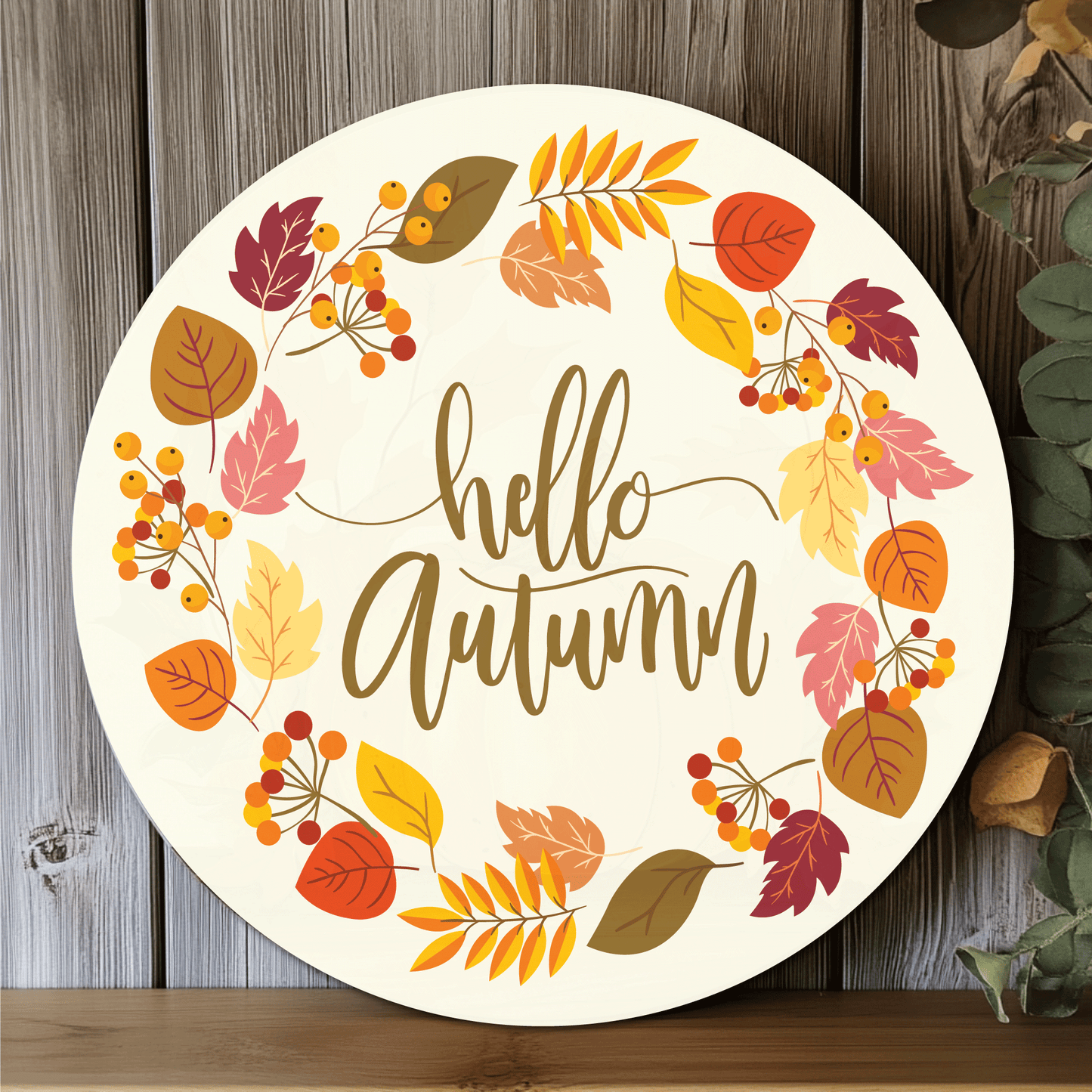 Round Door Sign, Door Decor, Fall Home Decor, Autumn Home Decor, Front Door Art, Home Decor, Wall Decor