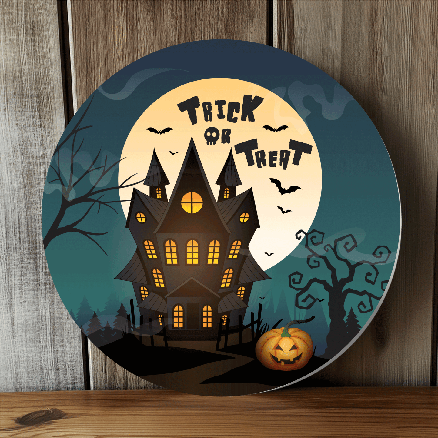 Halloween Door Sign - Halloween Wall Decor - Trick or Treat Sign - Spooky Decoration