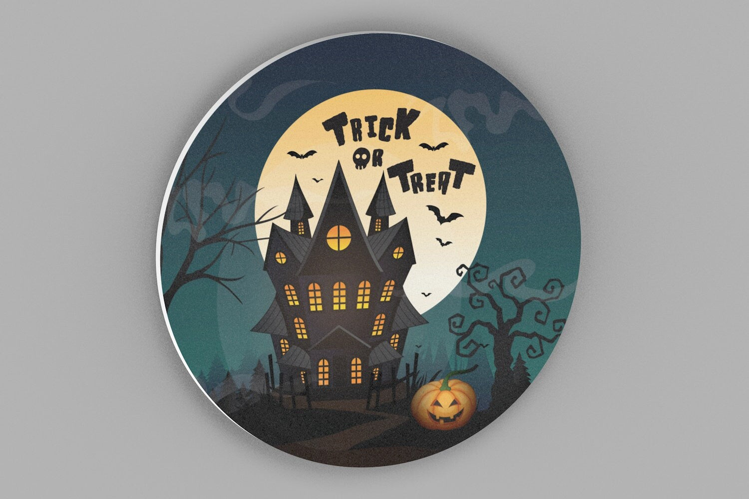 Halloween Door Sign - Halloween Wall Decor - Trick or Treat Sign - Spooky Decoration