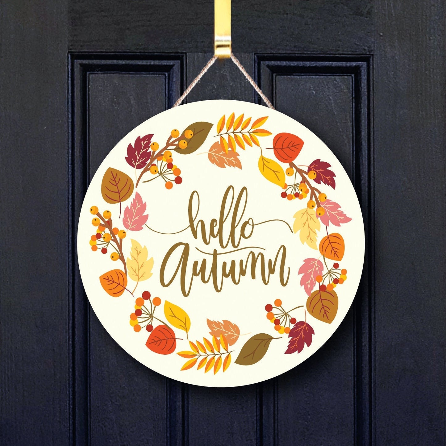 Round Door Sign, Door Decor, Fall Home Decor, Autumn Home Decor, Front Door Art, Home Decor, Wall Decor