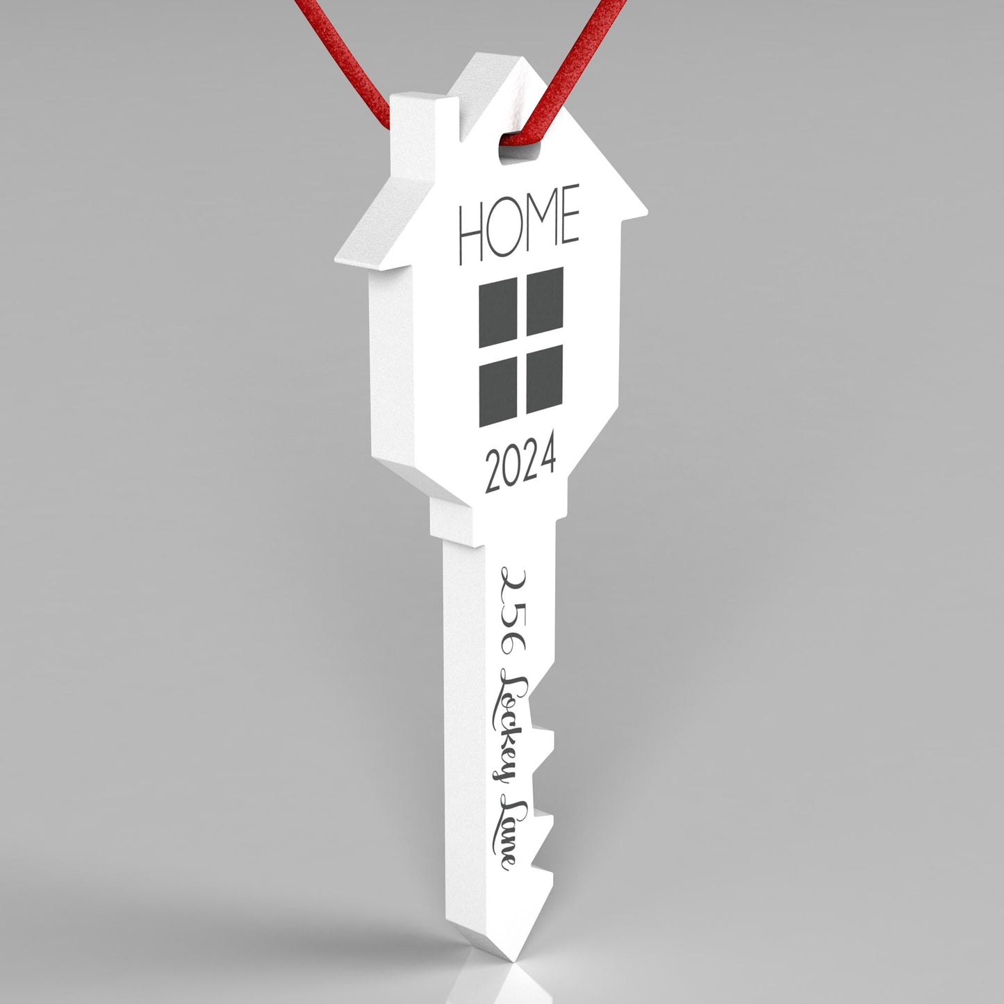 2024 Home Christmas Ornament, Personalized Ornament, Key Shape Christmas Ornament, Housewarming Gift