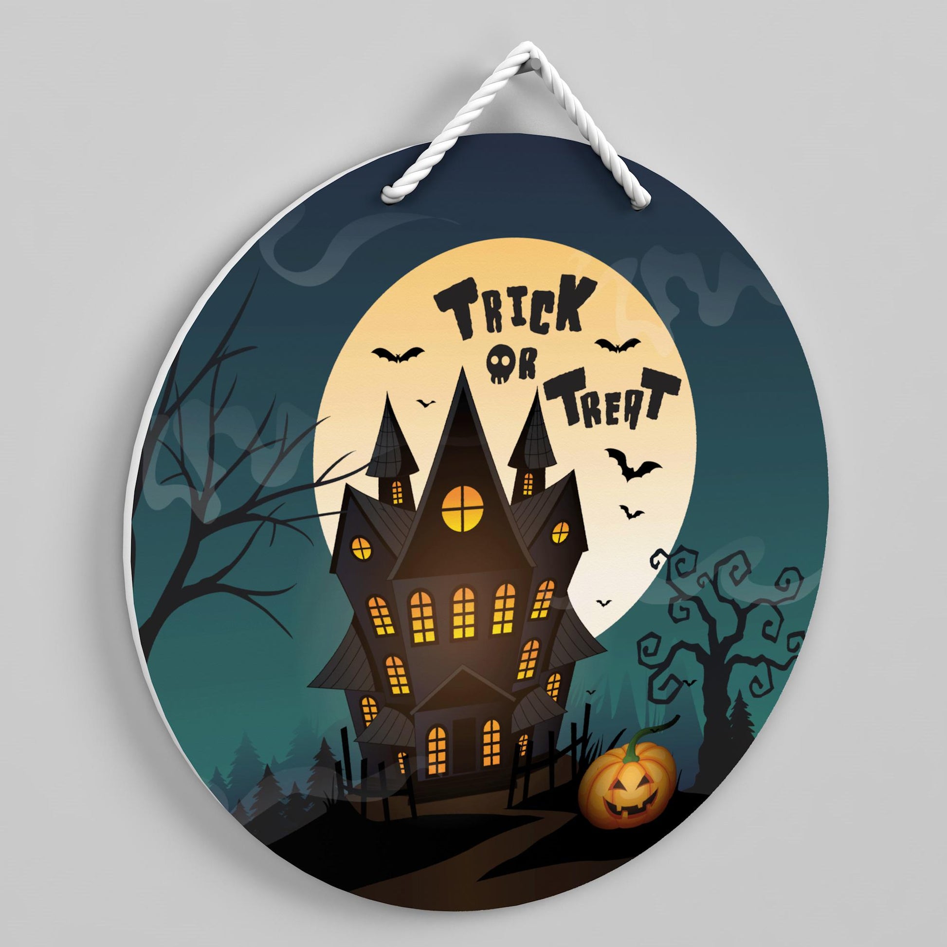 Halloween Door Sign - Halloween Wall Decor - Trick or Treat Sign - Spooky Decoration