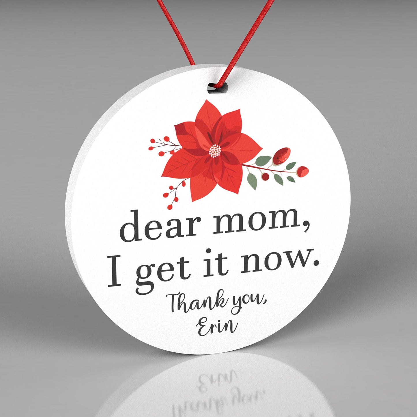 Personalized Christmas Ornament for Mom - Dear Mom, I Get It Now. Ornament for Mom from adult child