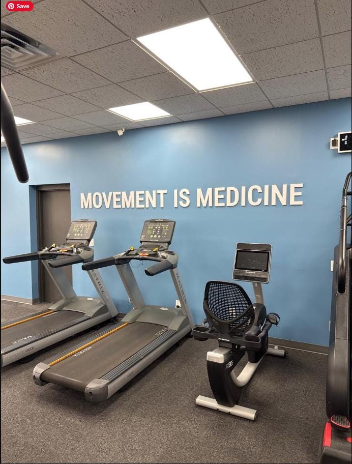 Movement Is Medicine Sign, Physical Therapy Decor, Chiropractor Office Sign, Rehab Clinic Wall Decor, 3D PVC Wall Letters