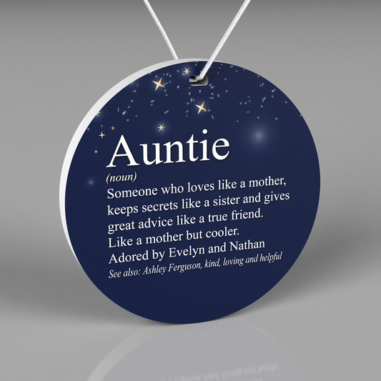 Personalized Auntie Christmas Ornament, Auntie Gift, Ornament from Niece and Nephew, Aunt Gift