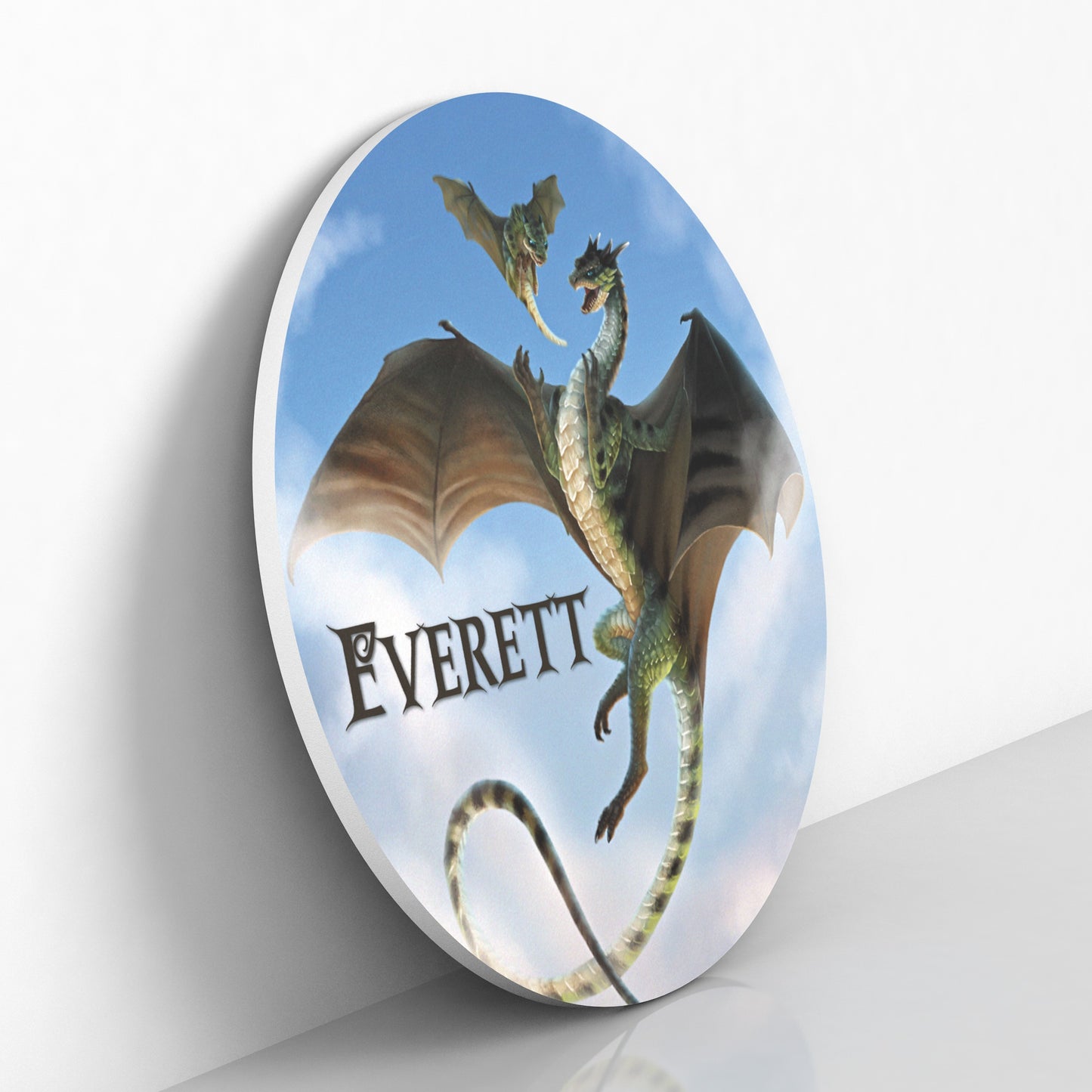 Dragon Theme Personalized Name Sign for Kids - Dragon Themed Bedroom Wall Sign