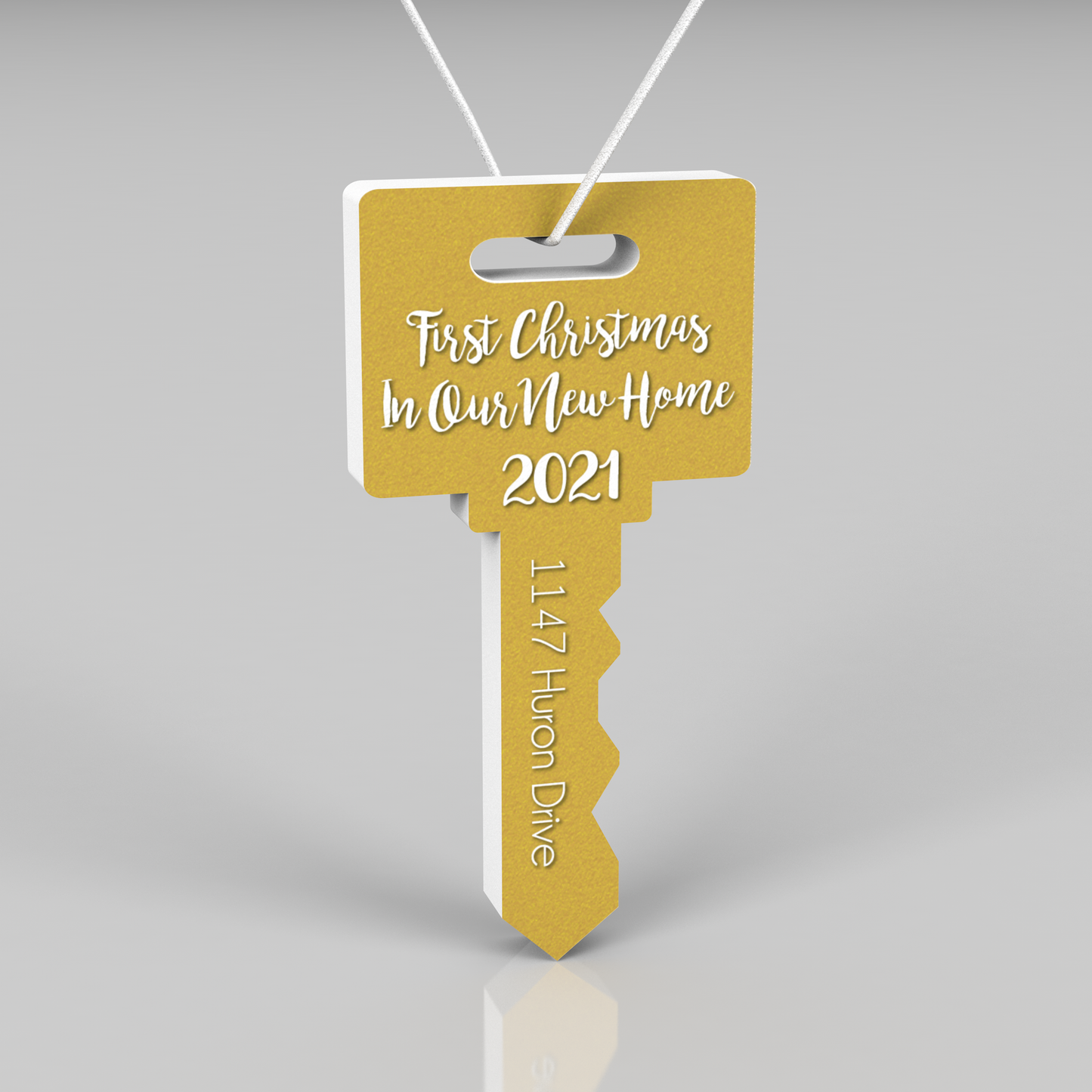 Personalized New Home Christmas Ornament Key