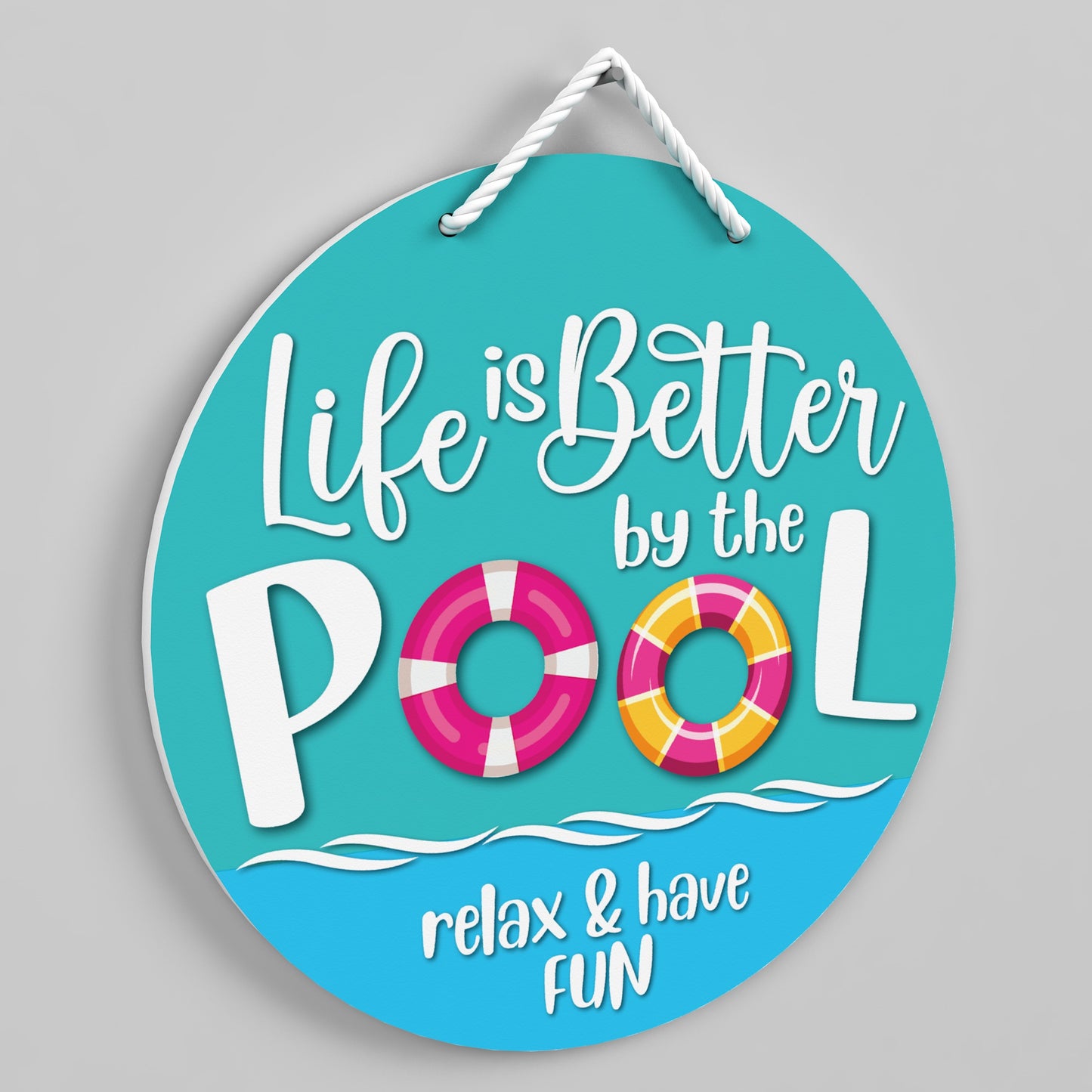 Life Is Better by the Pool - Outdoor Pool Sign