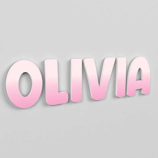 Custom PVC name sign for nursery, minimalist baby room wall decor