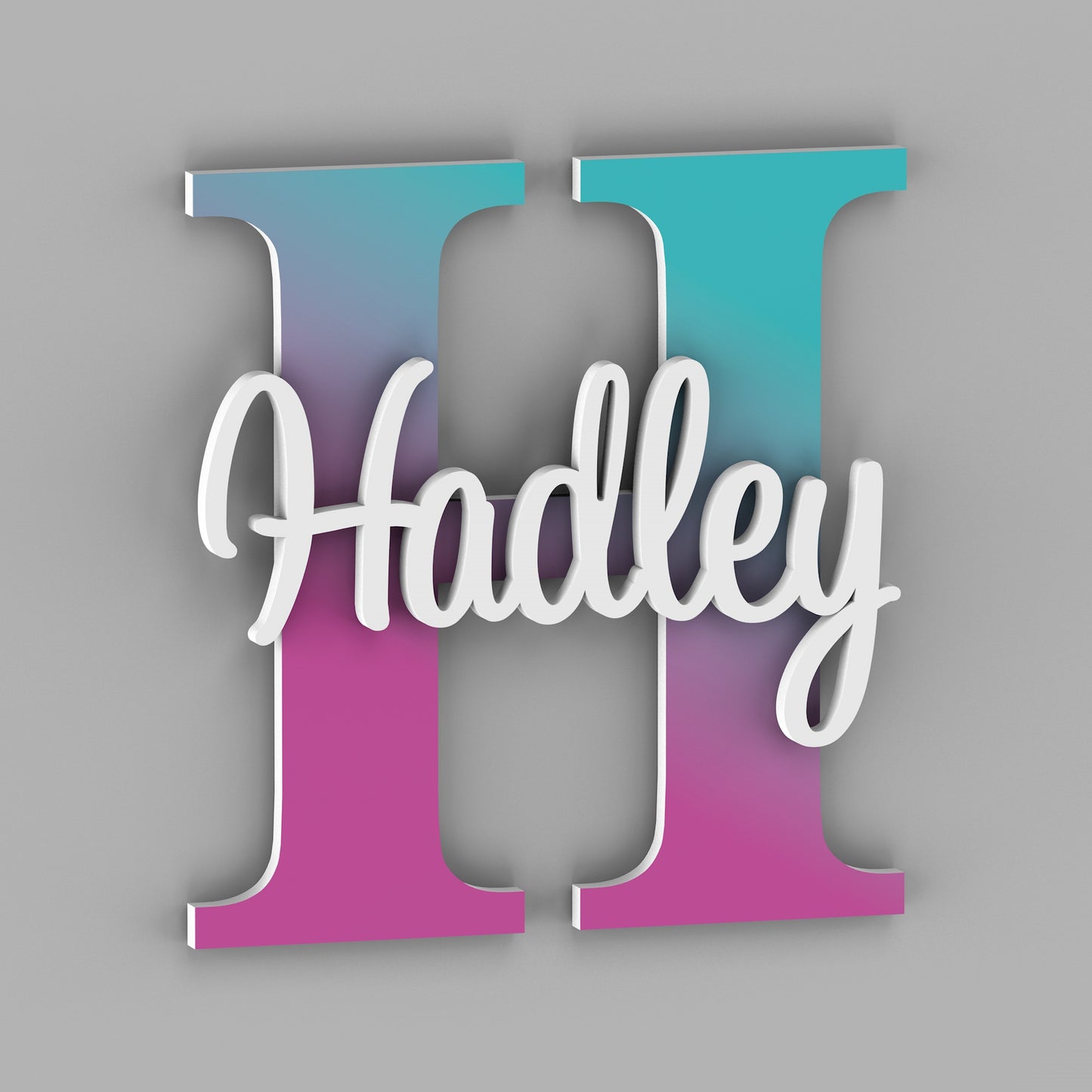 Ombre Fade Name sign with Capital Letter