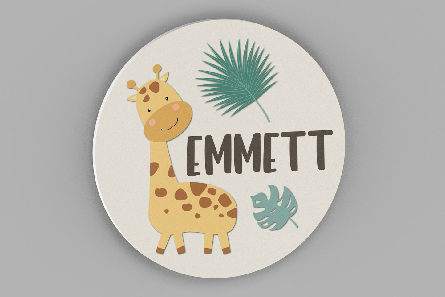 Nursery Name Sign, Giraffe Nursery Wall Decor, Nursery Wall Art, Jungle Theme