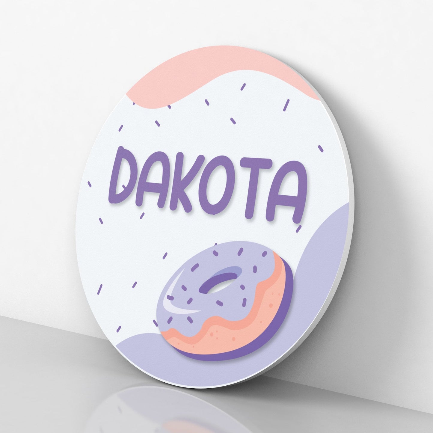 Kids Name Sign,  Personalized Wall Decor, Nursery Wall Art. Donut Name Sign