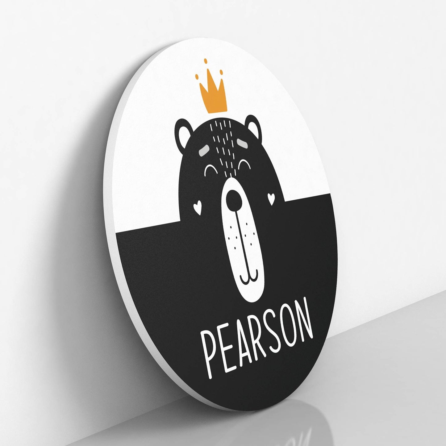 Personalized Scandinavian Bear Nursery Wall Art