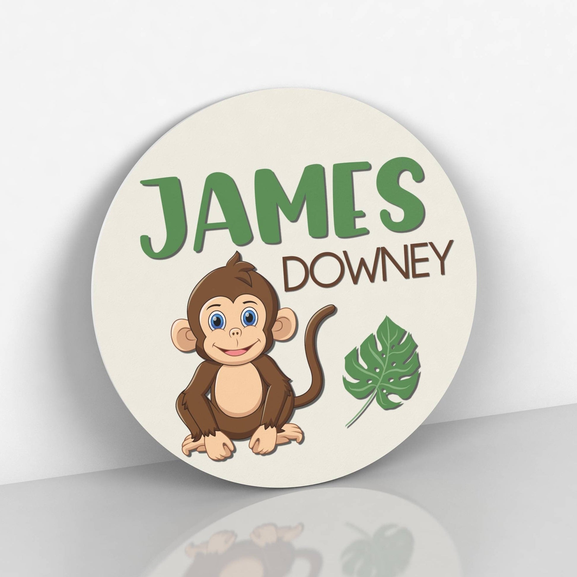 Personalized Nursery Name Sign, Monkey Theme Nursery Wall Decor, Nursery Wall Art, Jungle Theme