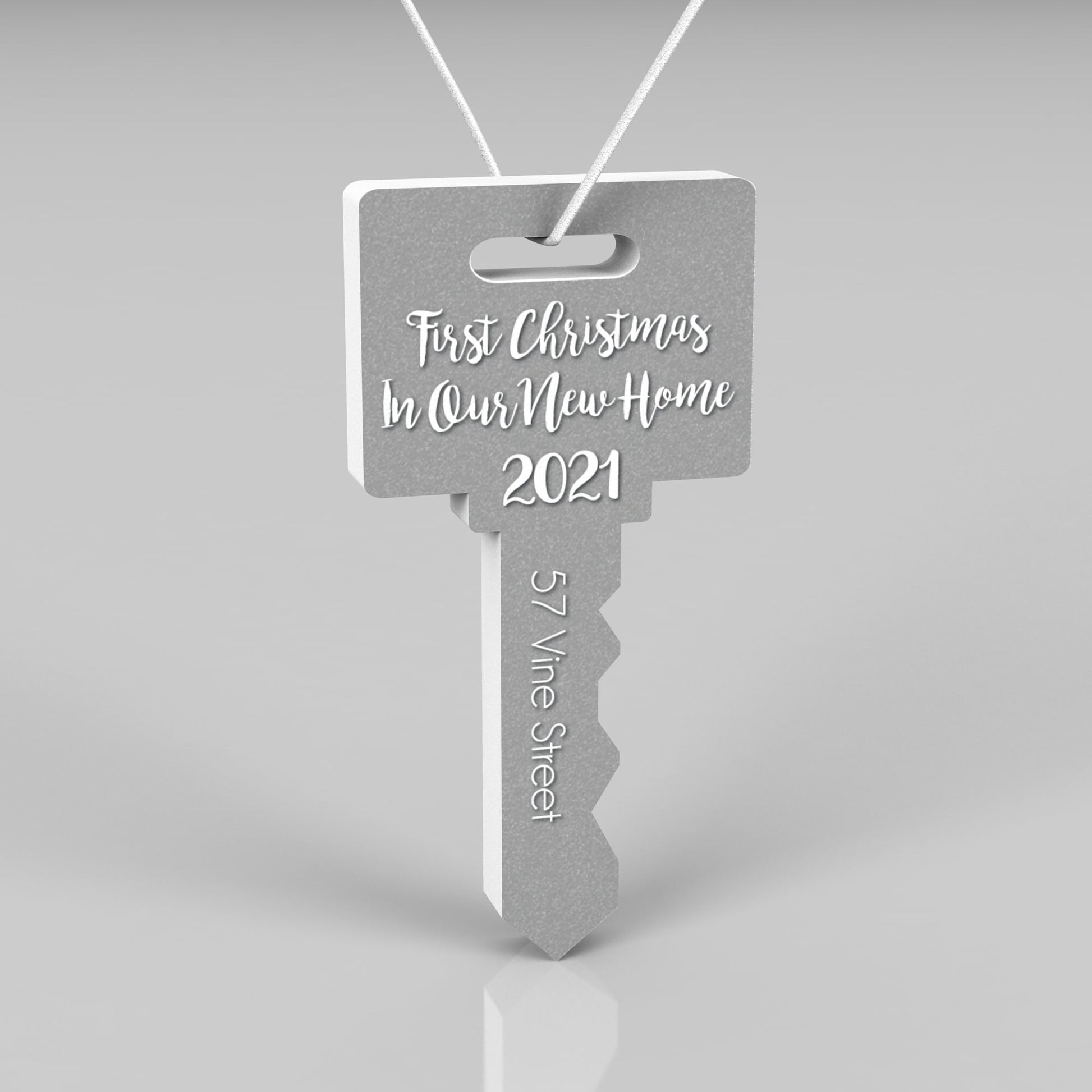 2023 New Home Christmas Ornament, Personalized Ornament, Key Shape Christmas Ornament, Housewarming Gift