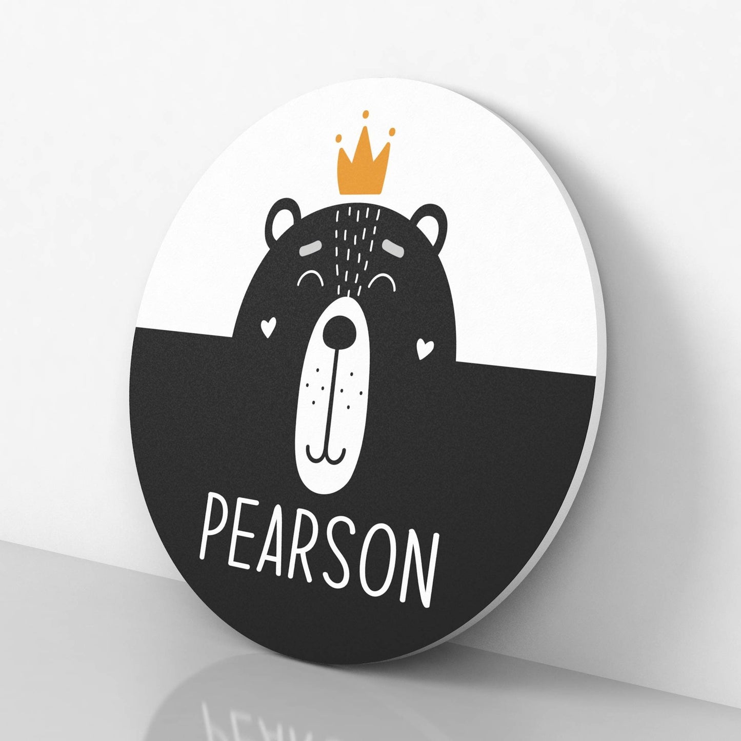 Personalized Scandinavian Bear Nursery Wall Art