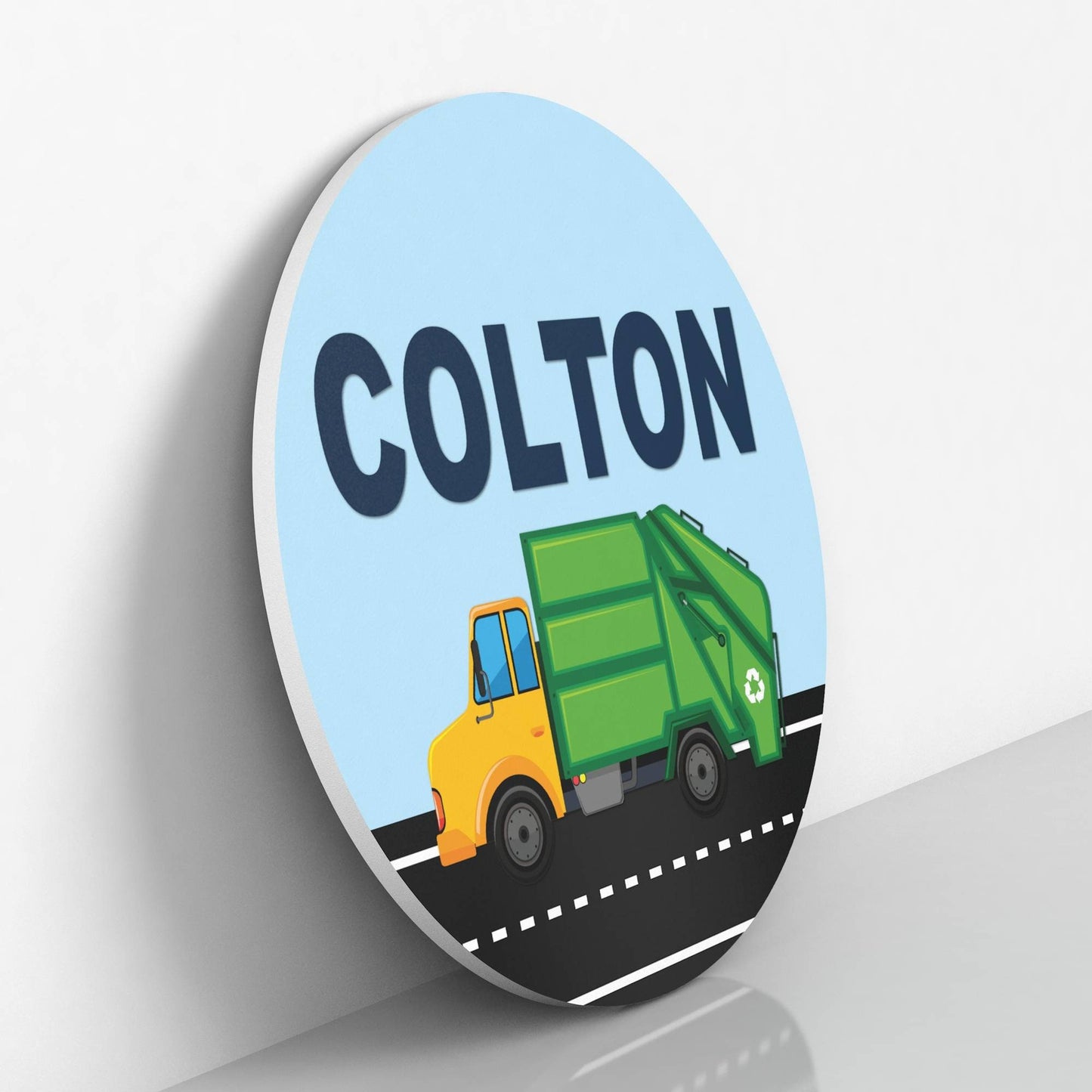 Garbage Truck Bedroom Wall Decor, Personalized Name Sign, Boys Wall Art