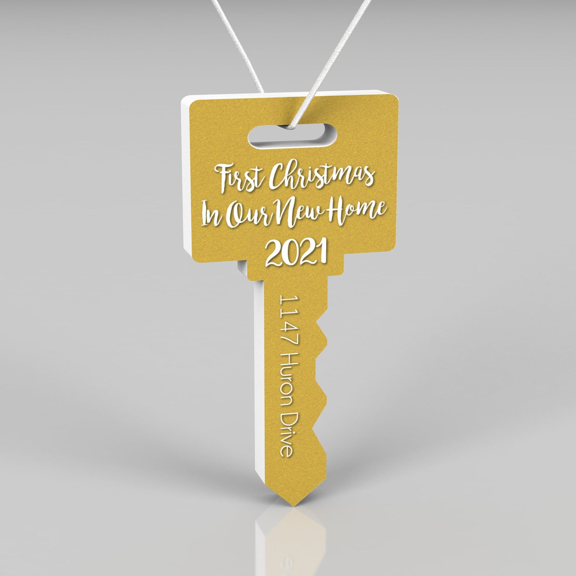 2023 New Home Christmas Ornament, Personalized Ornament, Key Shape Christmas Ornament, Housewarming Gift