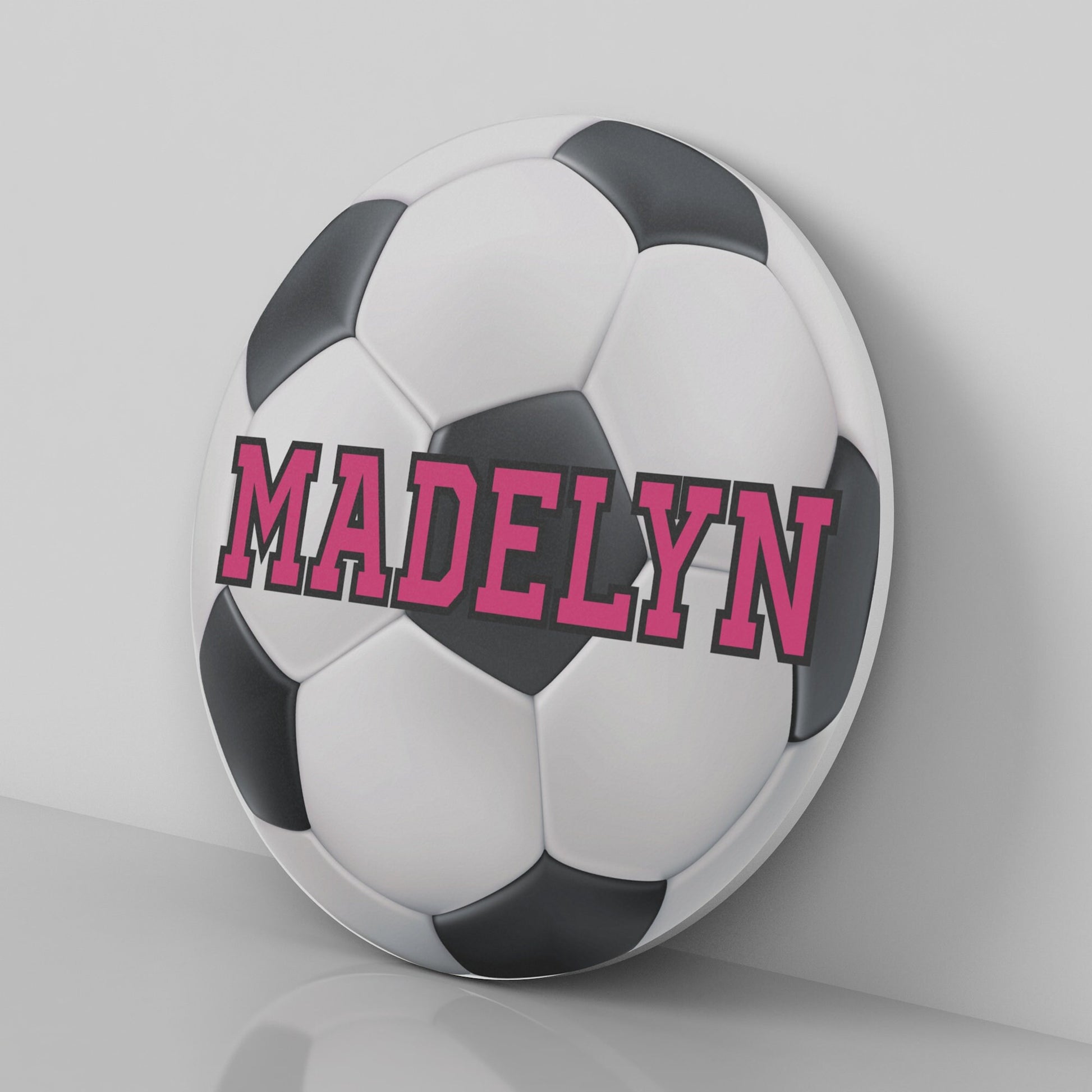 Personalized Soccer Ball Sign - Round Name Sign - Soccer Decor - Sports Room Decor