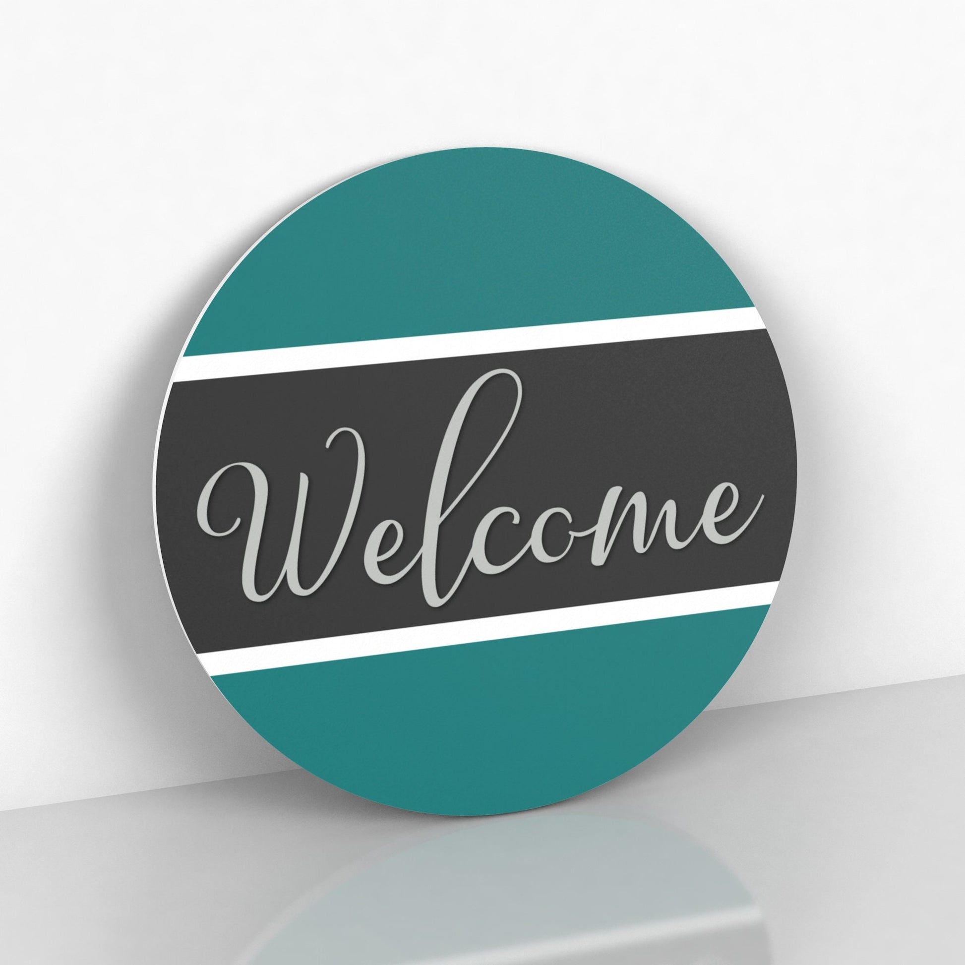 Welcome Door Sign, Round Welcome for Front Door or Porch