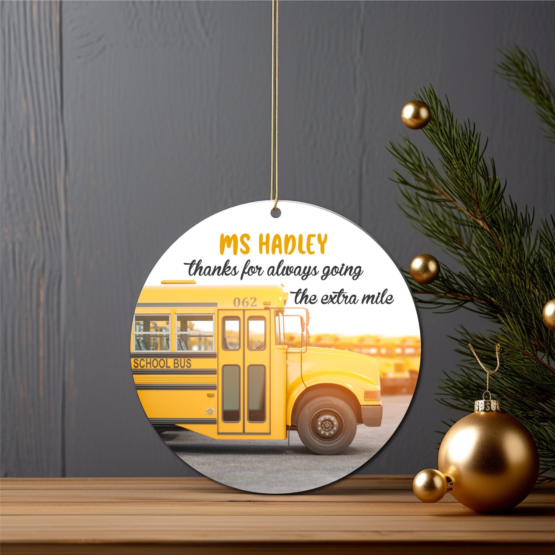 School Bus Driver Christmas Ornament, Bus Driver Appreciation Gift, Personalized 2023 School Bus Ornament, Custom Ornament