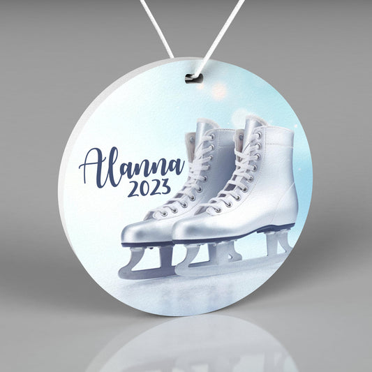 Personalized Figure Skating Ornament, Custom Skater Holiday Gift, Ice Skater Christmas Ornament, Skating Team Gift, Ice Skating Coach Gift