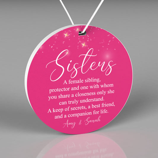 Personalized Sisters Christmas Ornament, Sister Gift
